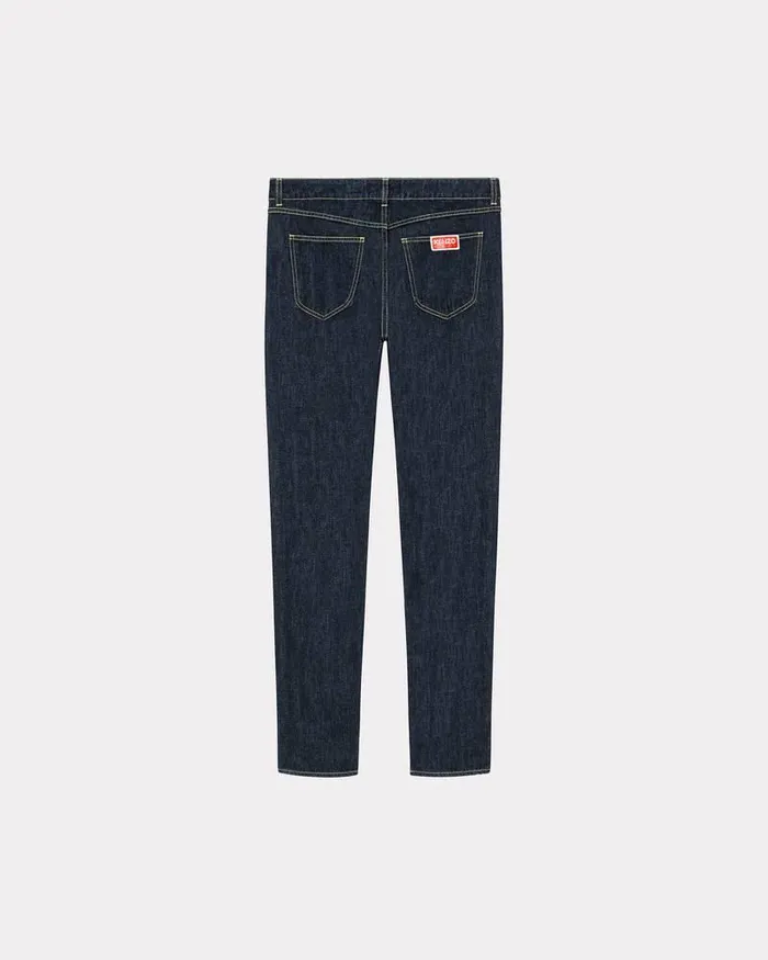 Kenzo Pants And Shorts Men BARA Slimfit Jeans Rinse Blue Denim