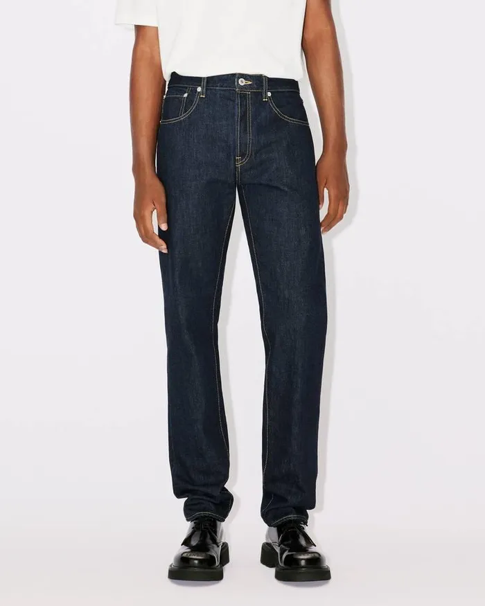 Kenzo Pants And Shorts Men BARA Slimfit Jeans Rinse Blue Denim