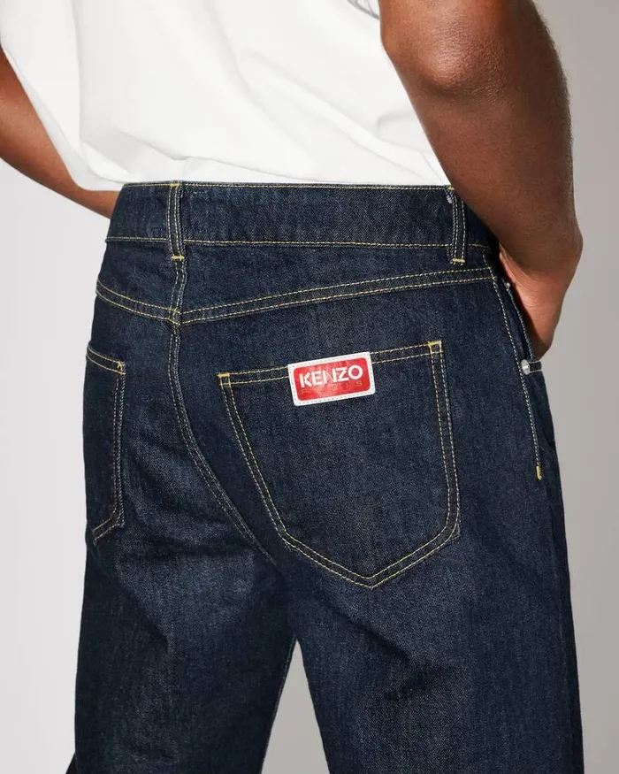 Kenzo Pants And Shorts Men BARA Slimfit Jeans Rinse Blue Denim
