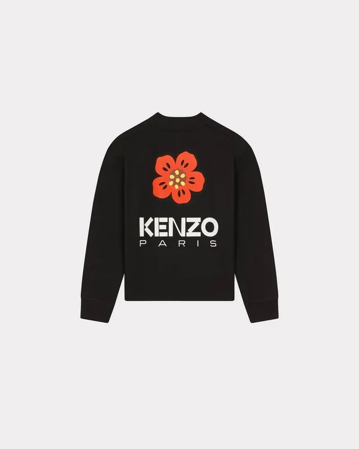 Kenzo Sweatshirts And Hoodies Men 039Boke Flower039 Cardigan Black