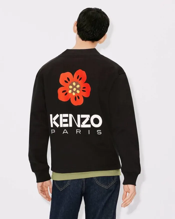 Kenzo Sweatshirts And Hoodies Men 039Boke Flower039 Cardigan Black