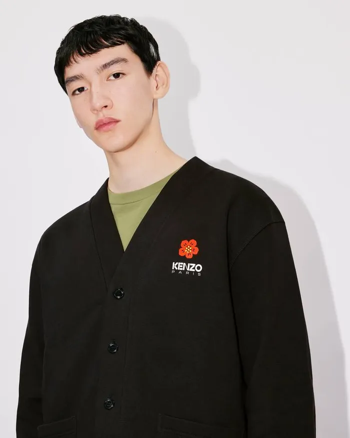 Kenzo Sweatshirts And Hoodies Men 039Boke Flower039 Cardigan Black