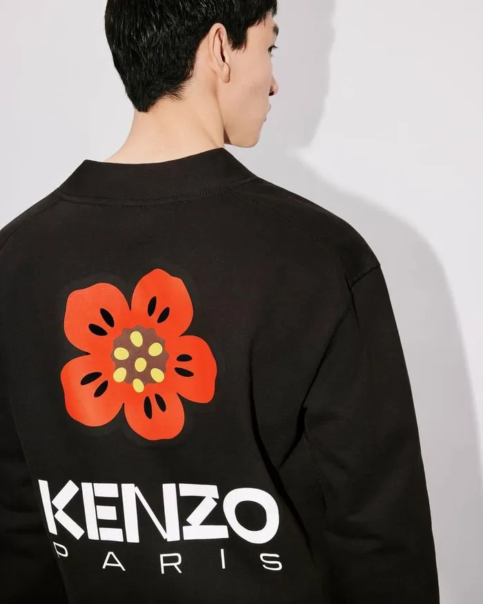 Kenzo Sweatshirts And Hoodies Men 039Boke Flower039 Cardigan Black