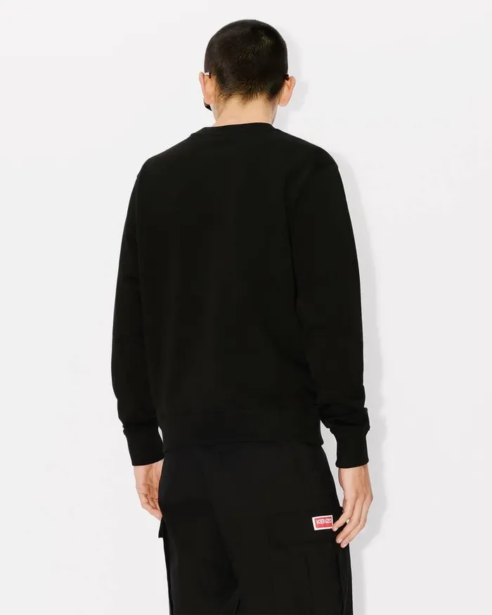Kenzo Sweatshirts And Hoodies Men Drawn Varsity039 Sweatshirt Black
