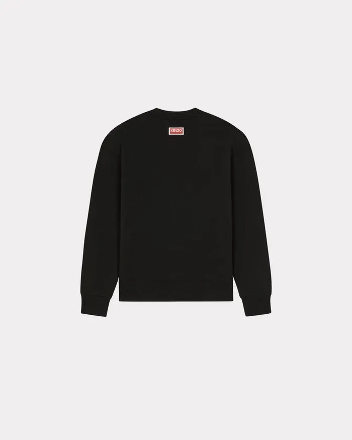 Kenzo Sweatshirts And Hoodies Men Elephant 039Varsity Jungle039 Embroidered Sweatshirt Black