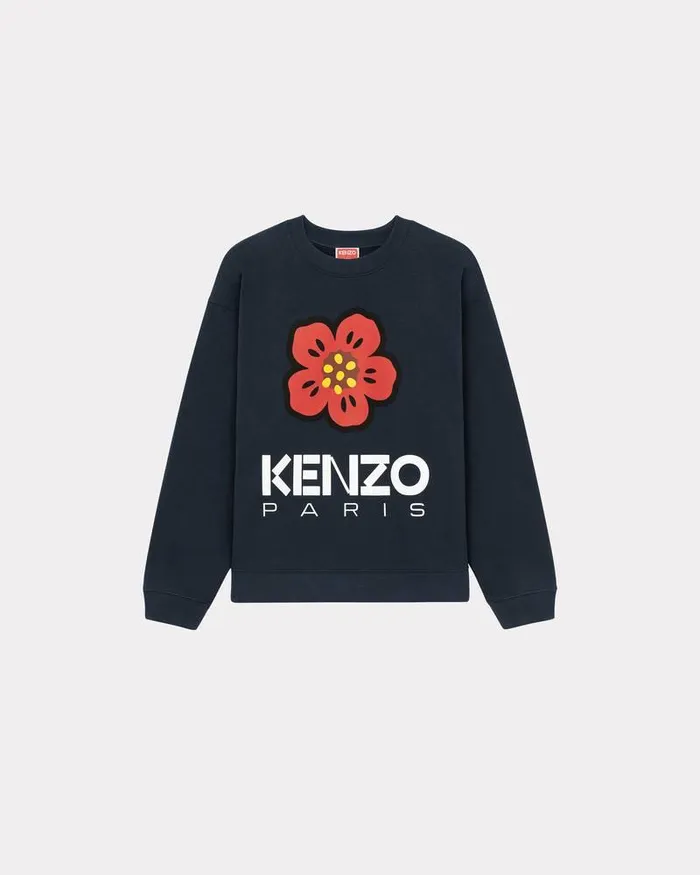 Kenzo Sweatshirts And Hoodies Women 039Boke Flower039 Sweatshirt Midnight Blue