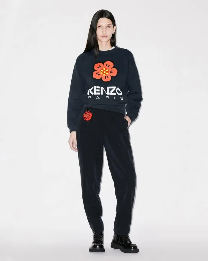 Kenzo Sweatshirts And Hoodies Women 039Boke Flower039 Sweatshirt Midnight Blue
