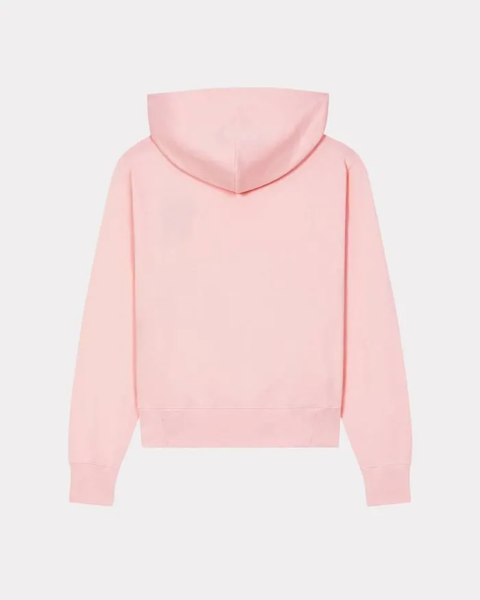 Kenzo Sweatshirts And Hoodies Women Hooded 039 Elephant Crest039 Embroidered Sweatshirt Faded Pink
