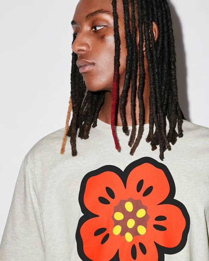 Kenzo TShirts And Polos Men 039Boke Flower039 Classic Tshirt Pale Grey