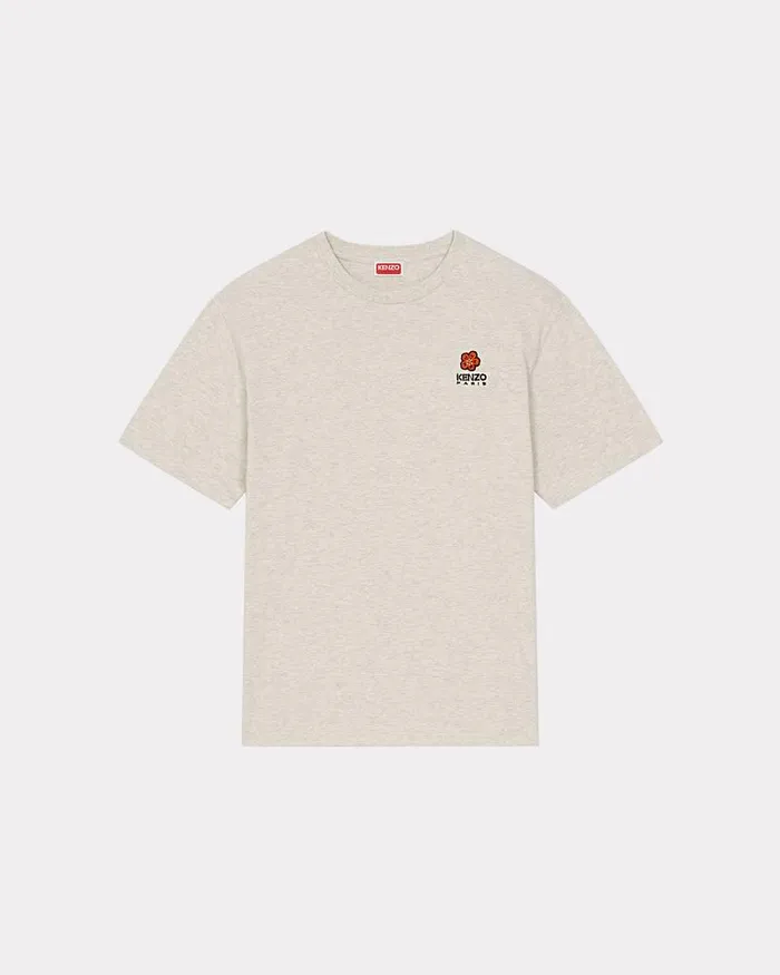 Kenzo TShirts And Polos Men 039Boke Flower039 Embroidered Classic Tshirt Pale Grey
