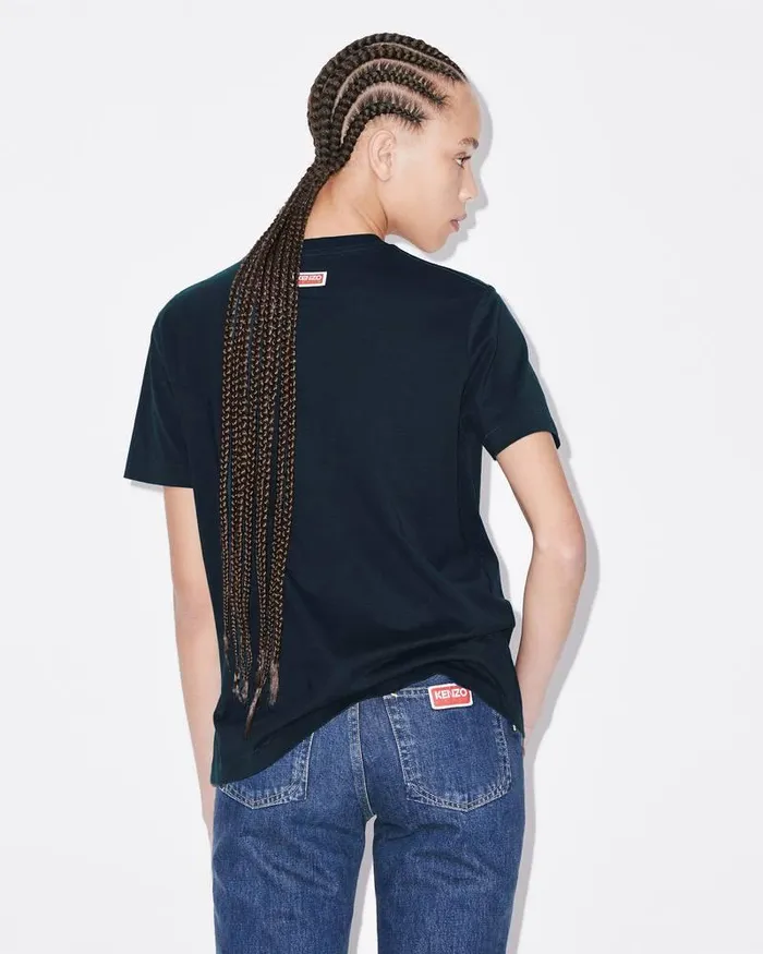 Kenzo TShirts And Polos Women 039Boke Flower039 Loosefit Tshirt Midnight Blue