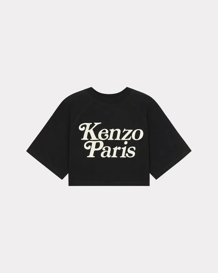 Kenzo TShirts And Polos Women By Verdy039 Boxy Cropped Tshirt Black