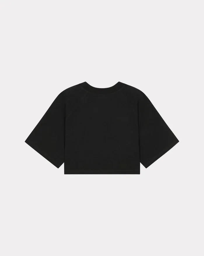 Kenzo TShirts And Polos Women By Verdy039 Boxy Cropped Tshirt Black