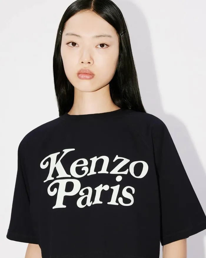 Kenzo TShirts And Polos Women By Verdy039 Boxy Cropped Tshirt Black