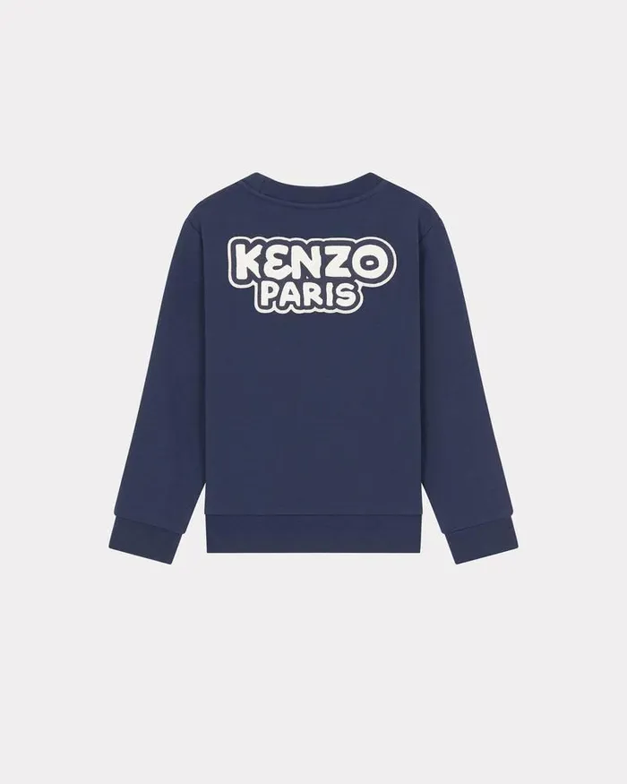 Kenzo TShirts And Sweatshirts Kids 039Sailor039 Embroidered Twotone Sweatshirt Vermillion