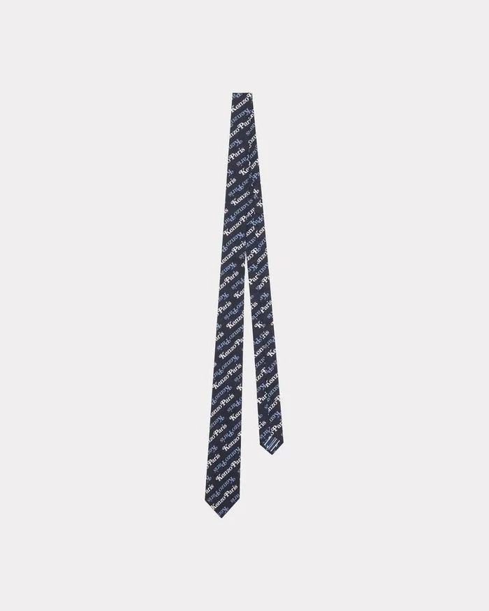 Kenzo Tailoring MenWomen GRAM039 Cotton Tie Midnight Blue