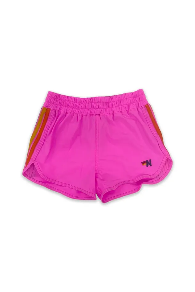 Kids 5 STRIPE KIDS FLEX JOGGER SHORT 8211 NEON PINK Aviator Nation
