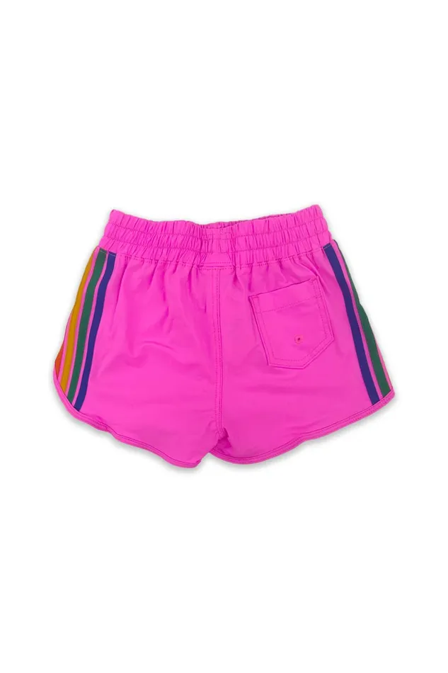 Kids 5 STRIPE KIDS FLEX JOGGER SHORT 8211 NEON PINK Aviator Nation