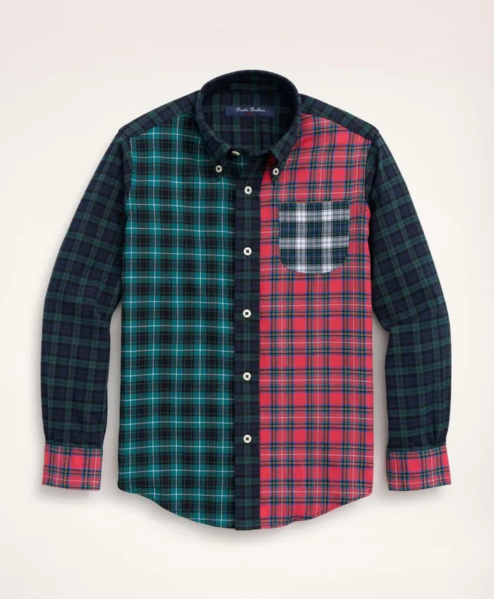 Kids Boys Flannel Fun Sport Shirt Multi Brooks Brothers Shirts