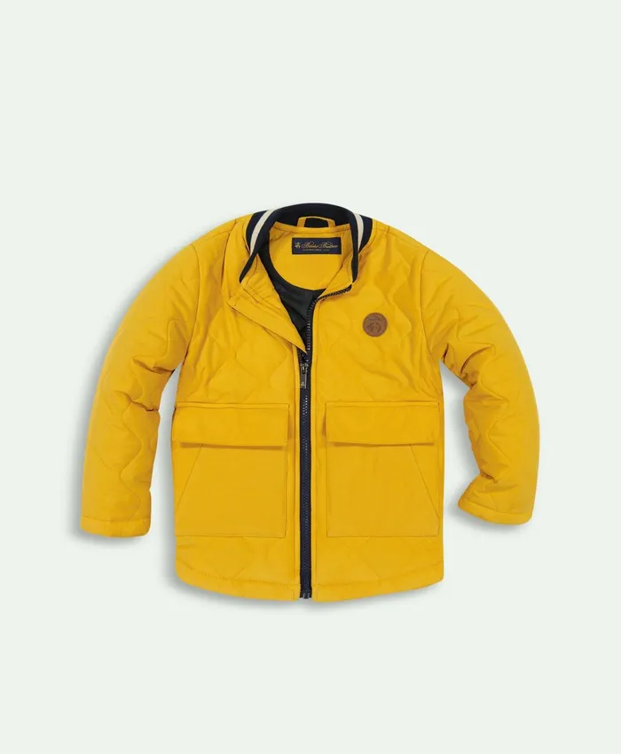 Kids Boys Lightweight Quilted Jacket Gold Brooks Brothers Coats and Jackets