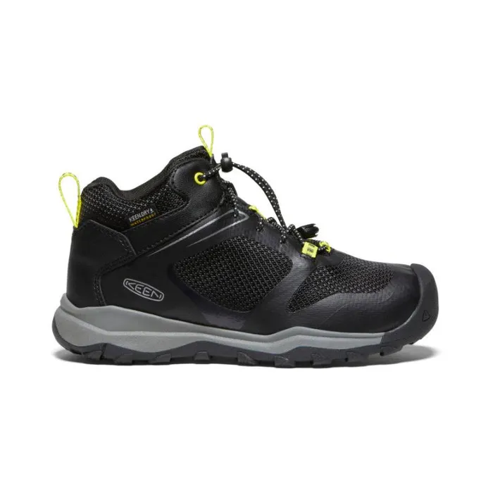 Kids KEEN Boots Big Kids039 Wanduro Mid Height Waterproof Black Leather Boot