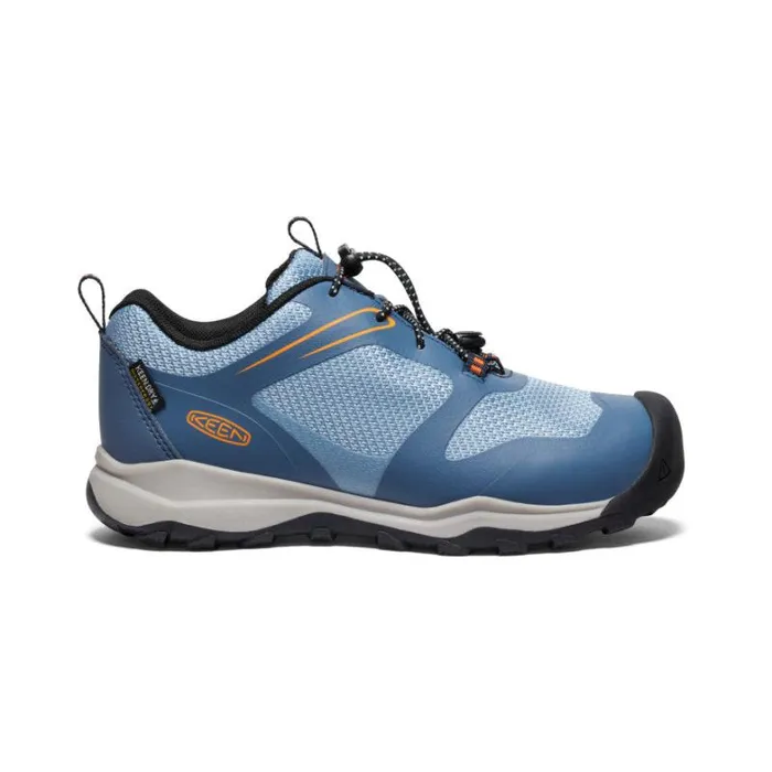 Kids KEEN Hike Big Kids039 Wanduro Low Waterproof Vintage IndigoScarlet Ibis Leather Shoe