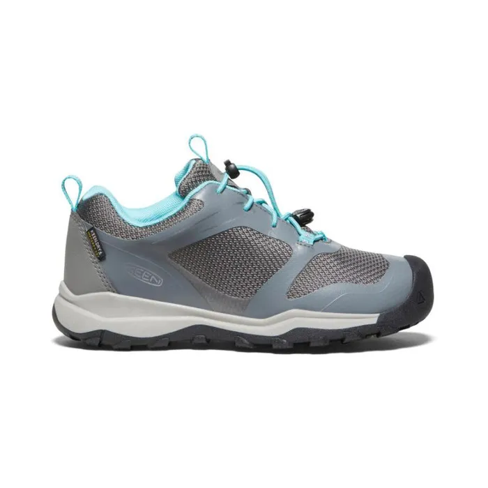 Kids KEEN Online Big Kids039 Wanduro Low Waterproof Grey Leather Shoe