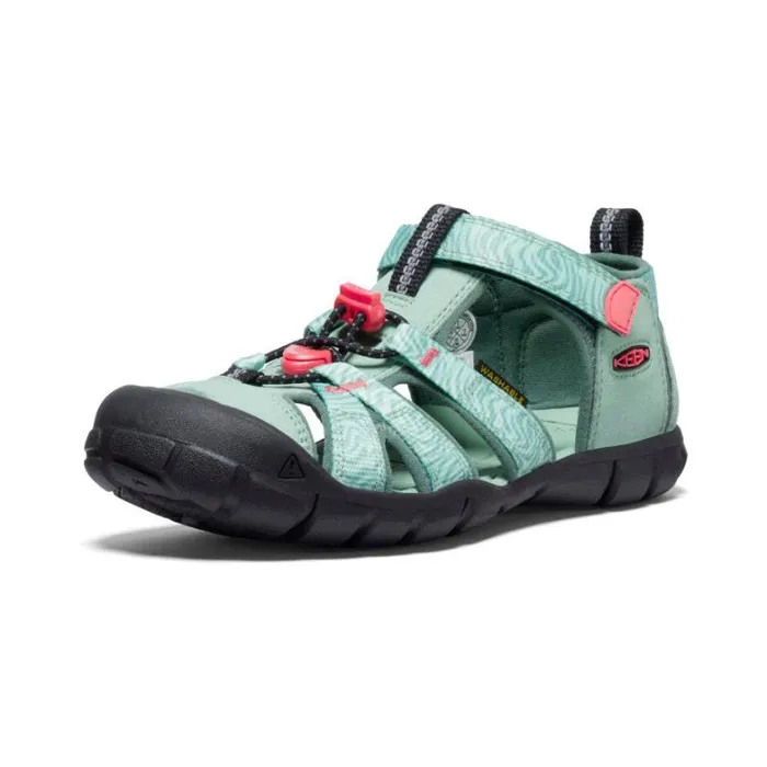 Kids KEEN Playground Big Kids039 Seacamp II CNX Granite GreenCayenne Sandal