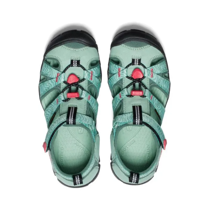 Kids KEEN Playground Big Kids039 Seacamp II CNX Granite GreenCayenne Sandal