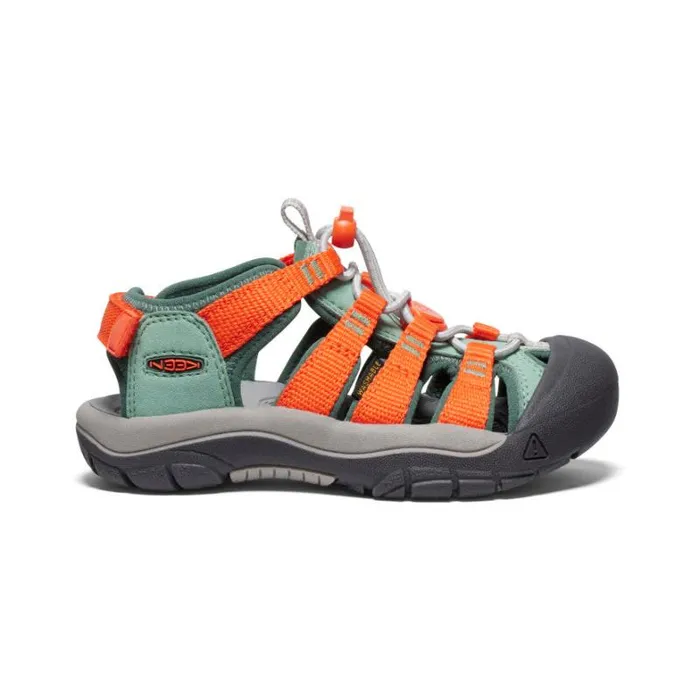 Kids KEEN Playground Little Kids039 Newport Boundless Granite GreenScarlet Ibis Sandal