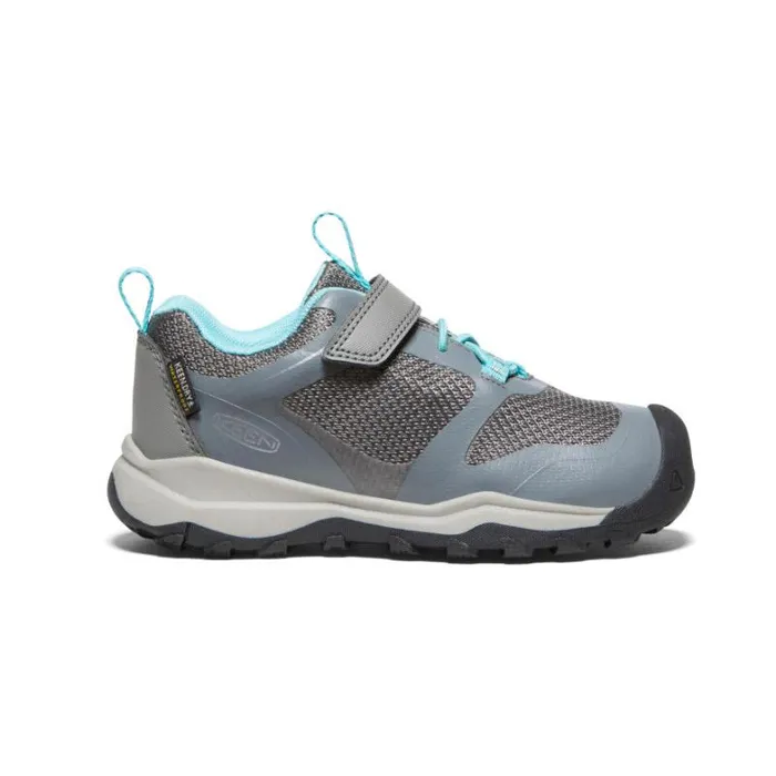 Kids KEEN Playground Little Kids039 Wanduro Low Waterproof Grey Leather Shoe