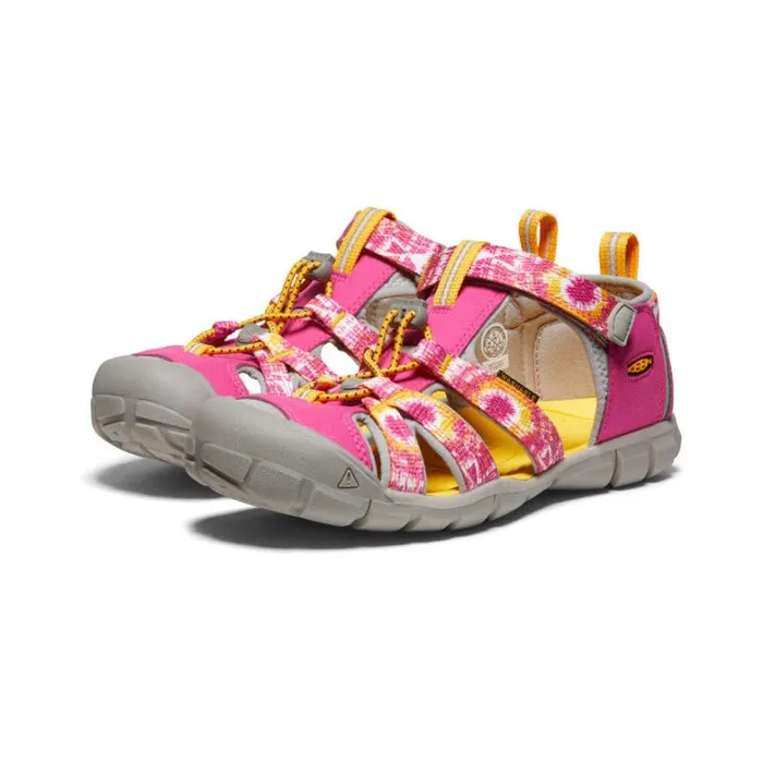 Kids KEEN Sandals Big Kids039 Yellow Print Water Sandals 8211 Seacamp II CNX Kids KEEN Sandals Big Kids039 Yellow Print Water Sandals 8211 Seacamp II CNX