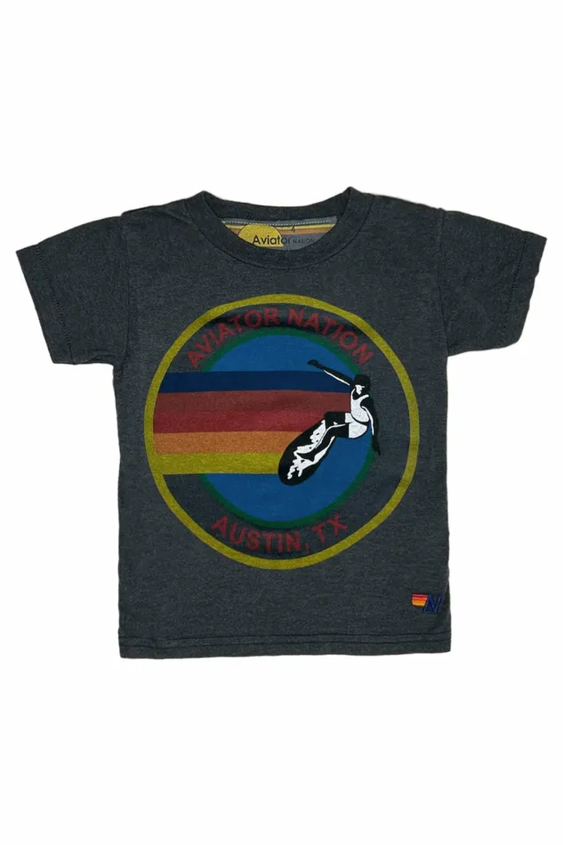 Kids KID039S AVIATOR NATION AUSTIN TEE 8211 CHARCOAL Aviator Nation