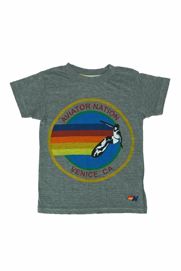 Kids KID039S AVIATOR NATION NORTH SHORE TEE 8211 HEATHER GREY Aviator Nation