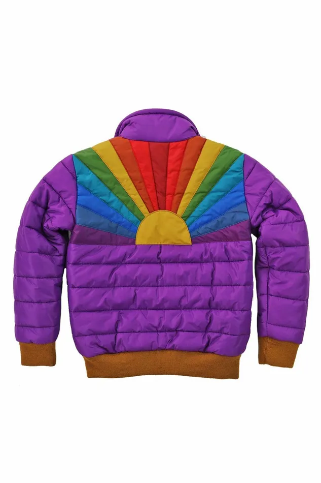Kids KID039S SUNBURST JACKET 8211 PURPLE MAGIC Aviator Nation