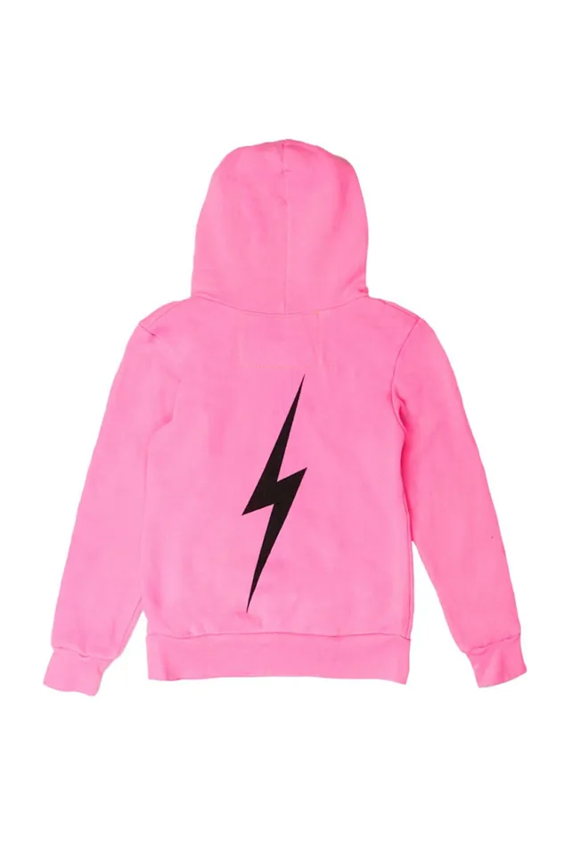 Kids KIDS BOLT PRINT ZIP HOODIE 8211 NEON PINK Aviator Nation Kids KIDS BOLT PRINT ZIP HOODIE 8211 NEON PINK Aviator Nation