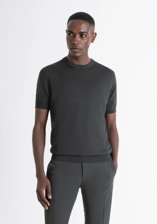 Knitwear Men Antony Morato Regular Fit Sweater In Green Wool Blend Forest Green