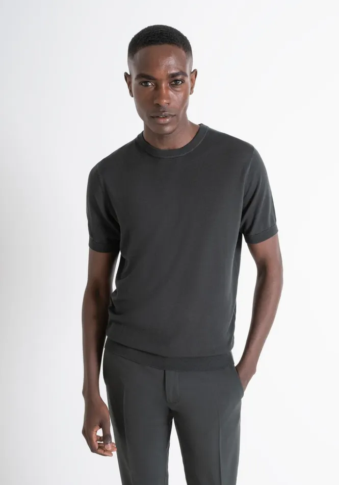 Knitwear Men Antony Morato Regular Fit Sweater In Green Wool Blend Forest Green