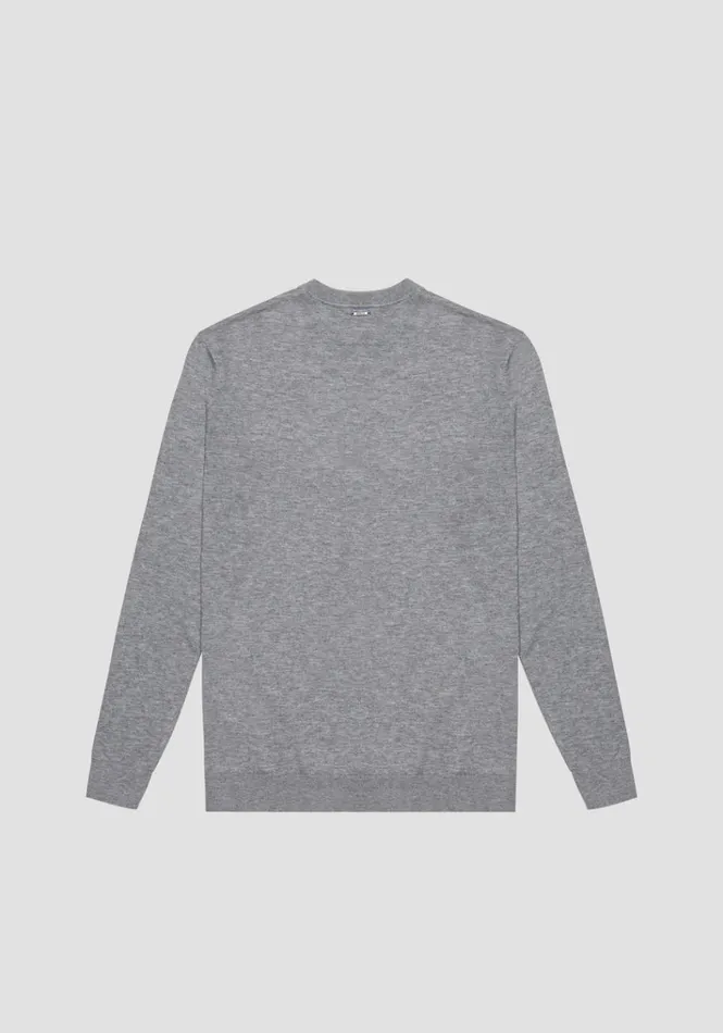 Knitwear Men Antony Morato Regular Fit Wool Blend Jumper Medium Gray Melange
