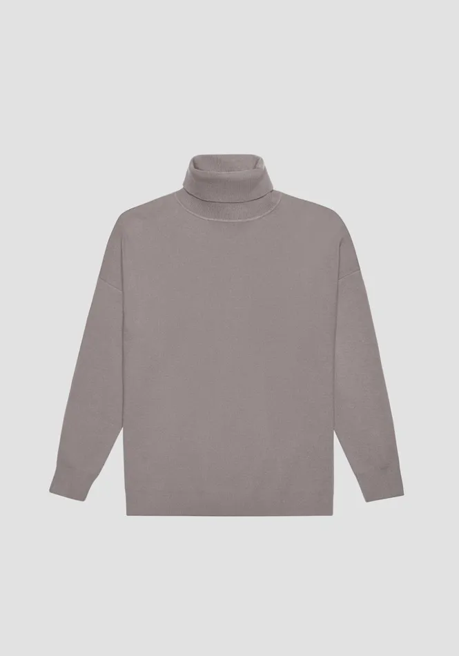 Knitwear Men Antony Morato Relaxed Fit Sweater In Viscose And Nylon Blend Clay