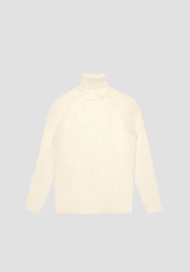 Knitwear Men Antony Morato Slim Fit Sweater In Elastic Viscose Ivory