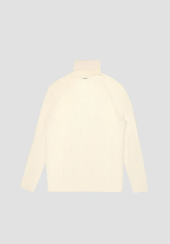 Knitwear Men Antony Morato Slim Fit Sweater In Elastic Viscose Ivory