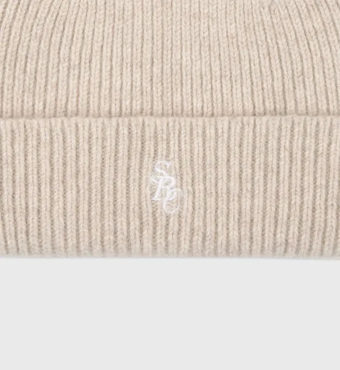 Knitwear Women Sporty and Rich SRC Wool Beanie 8211 BeigeWhite
