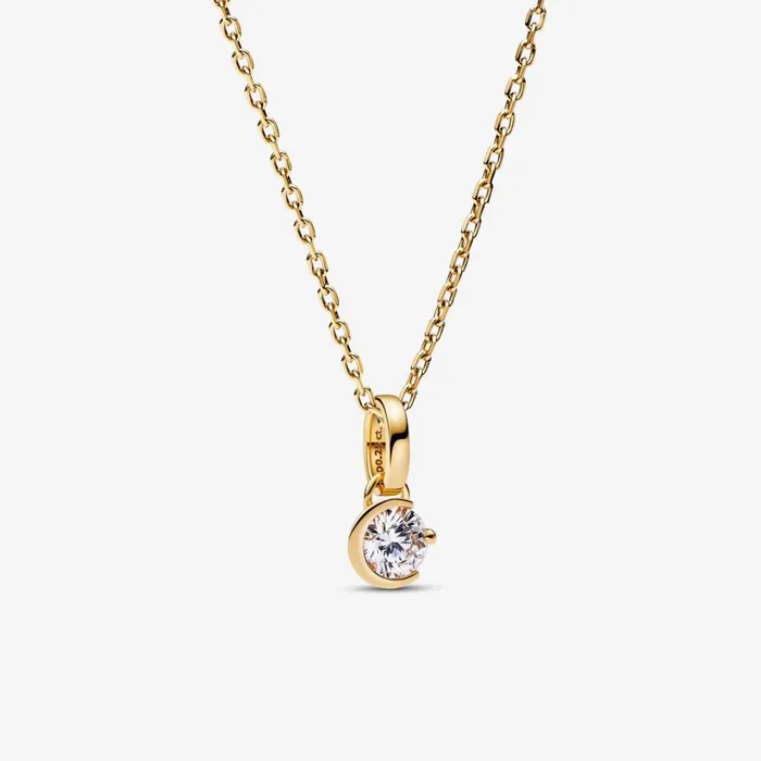 LabGrown Diamond Necklaces Women Pandora Online Talisman 14k Gold Labgrown Diamond Moon Pendant Necklace