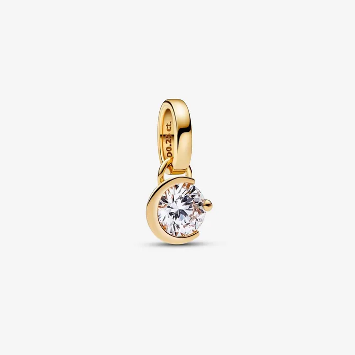 LabGrown Diamond Necklaces Women Pandora Online Talisman 14k Gold Labgrown Diamond Moon Pendant Necklace
