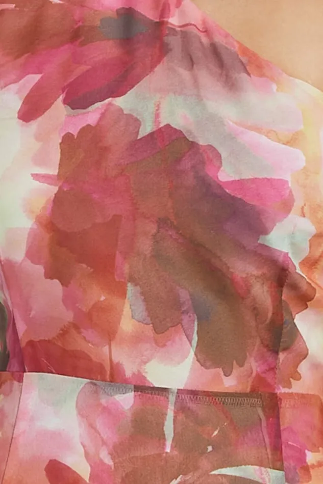 Labelle Midi Dress 8211 Recycled Polyester One Shoulder Asymmetric Dress In Haze Floral Women Showpo Dresses