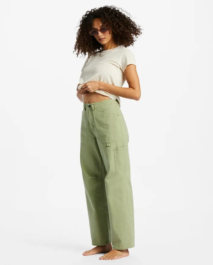 Leia Cargo Pants Avocado Women Billabong Essentials