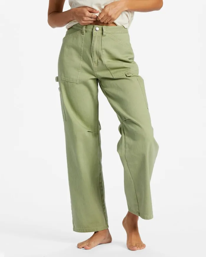 Leia Cargo Pants Avocado Women Billabong Essentials