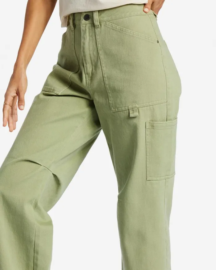 Leia Cargo Pants Avocado Women Billabong Essentials