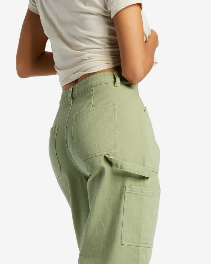 Leia Cargo Pants Avocado Women Billabong Essentials